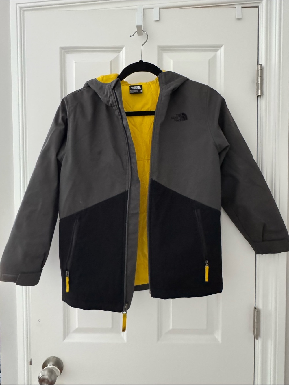 The North Face Yellow & Black Hooded Jacket
